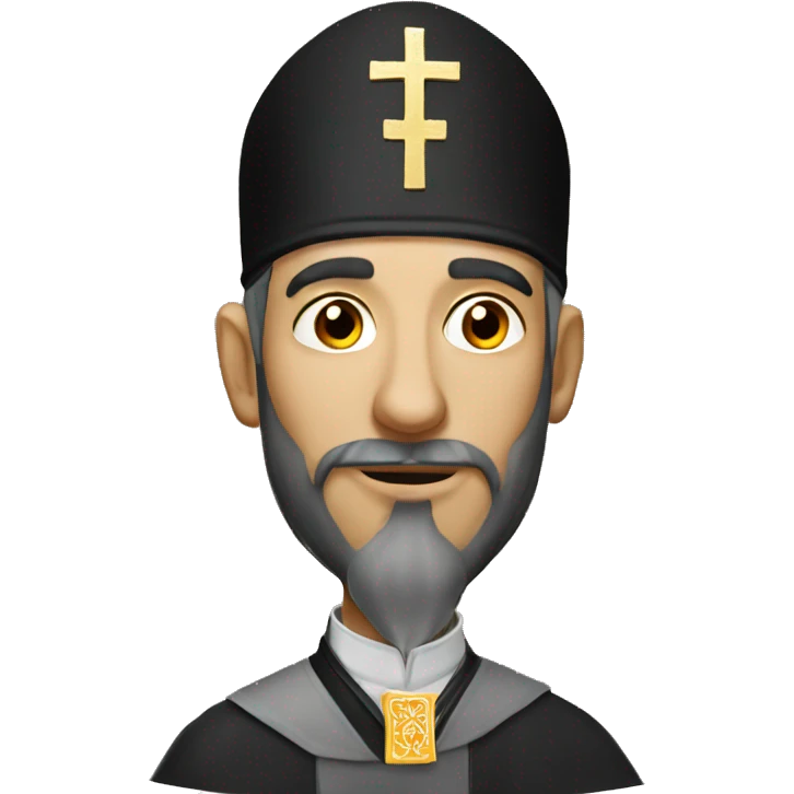 an Orthodox priest near the temple emoji