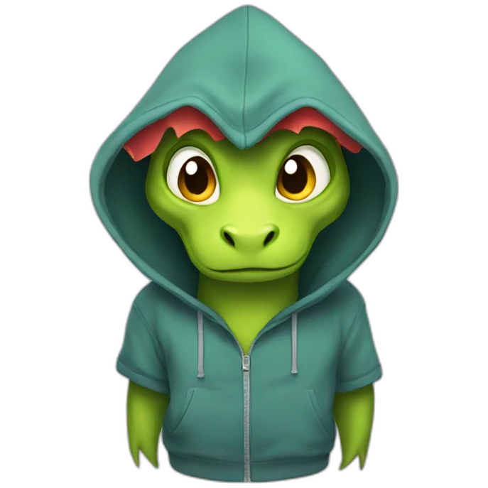 dragon wearing hoodie emoji