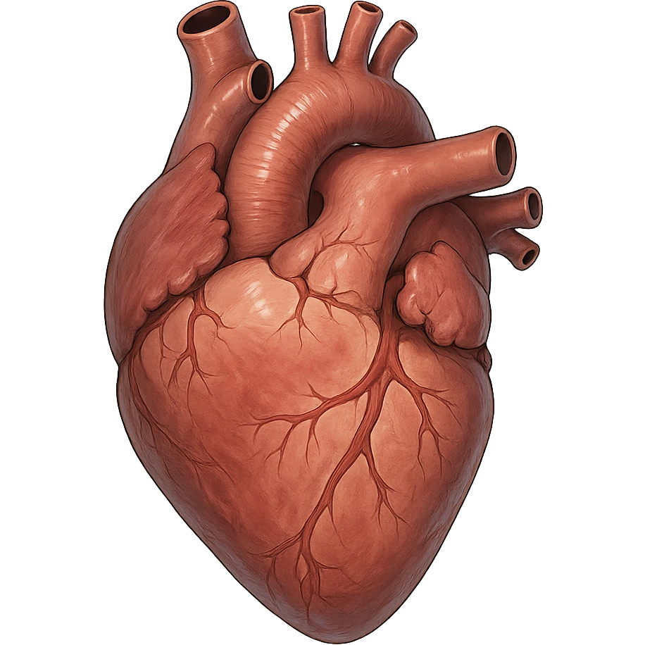 realistic anime heart, 3D effect, soft reflections, anime-inspired details, natural colors emoji