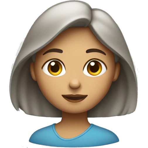 Une fille sur l'écran d'un MacBook emoji