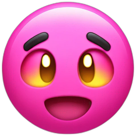 fluorescent kirby celebrating emoji