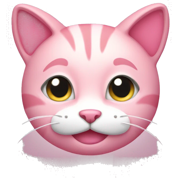 Pink smiling cat emoji