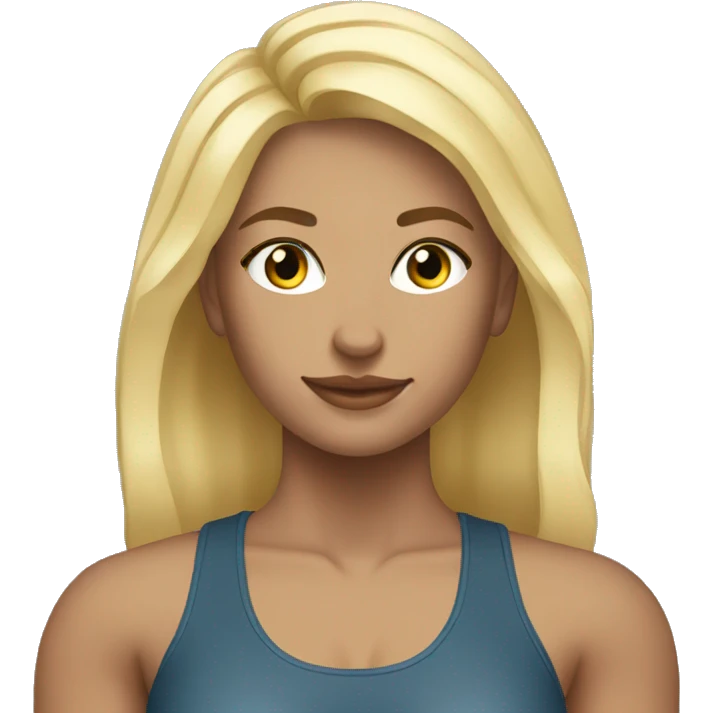 fit gym girl blonde hair  emoji