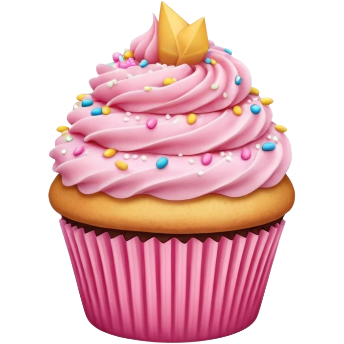 Cupcake with pink icing emoji