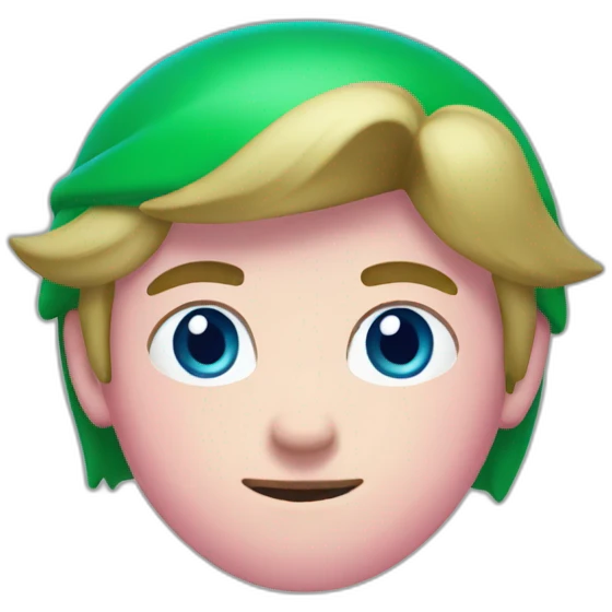 link in blue pink and green emoji