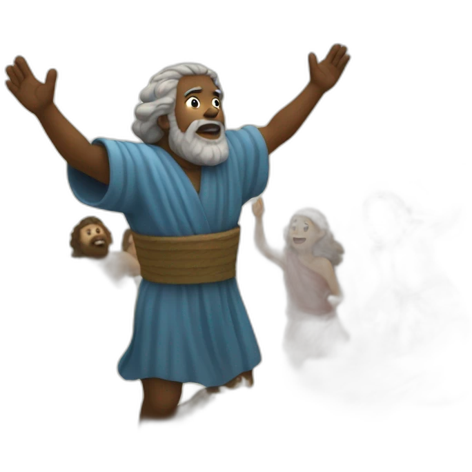 moses parting the sea in the bible emoji