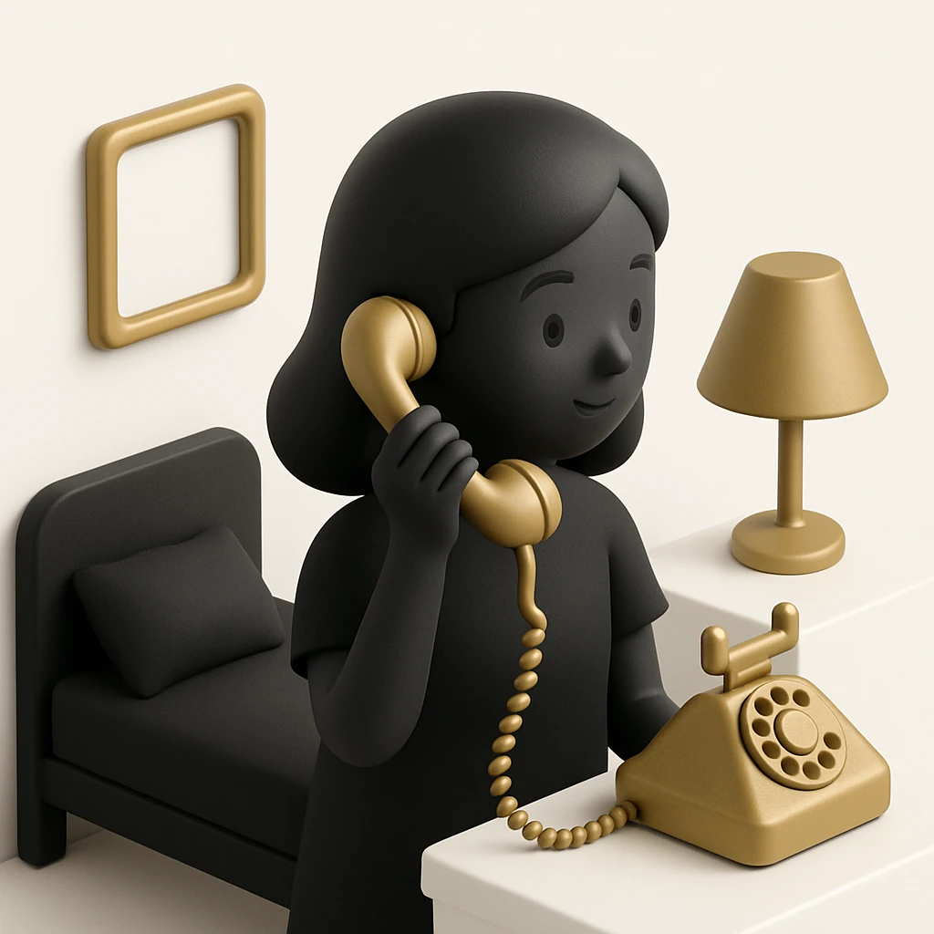 girl talking on telephone in her room emoji
