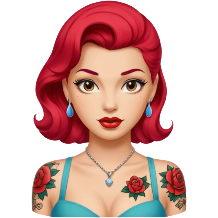 pin-up tattoo all-over emoji