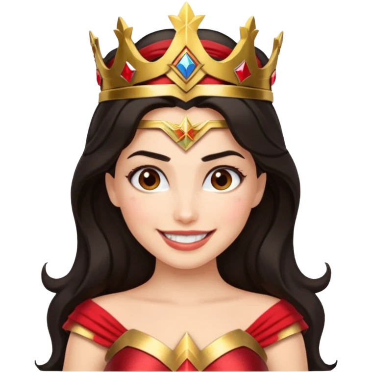 Haz un emote de una mujer maravilla emoji