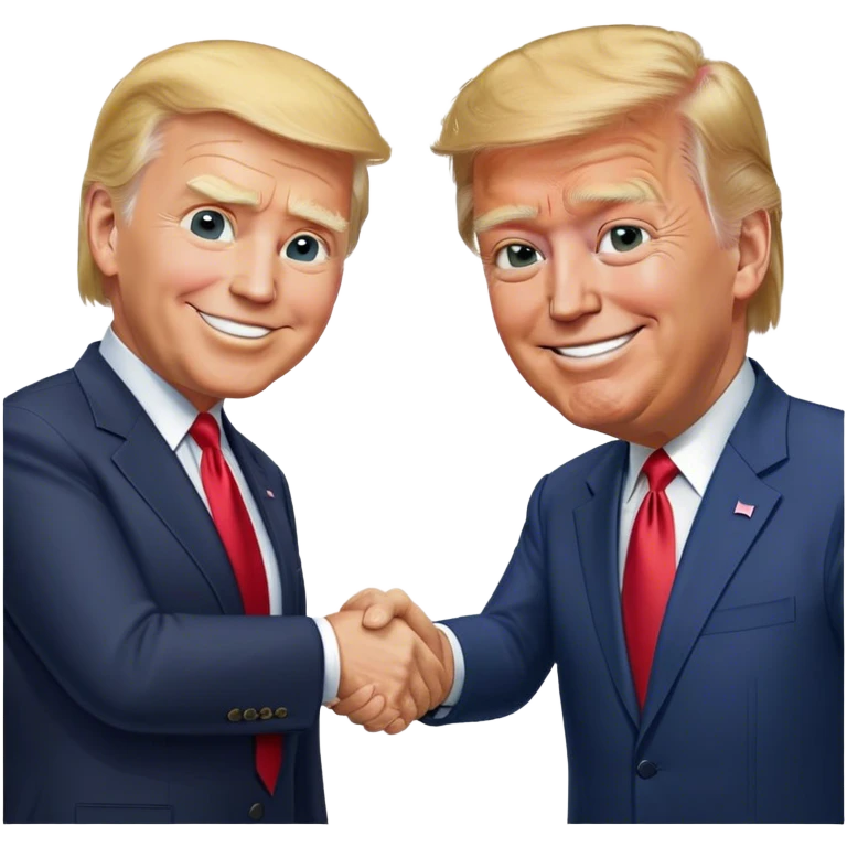 Trump sucking up to Biden emoji