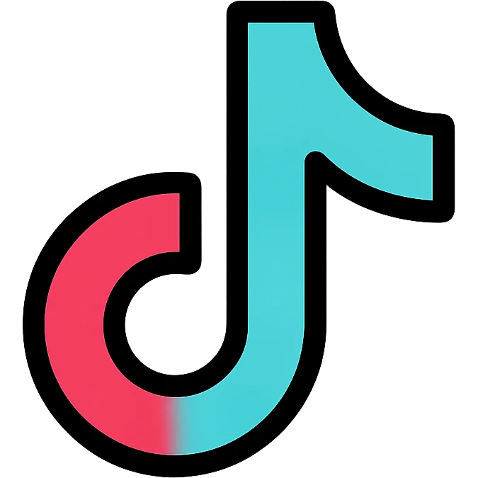 tiktok logo, modern, minimal, no text emoji