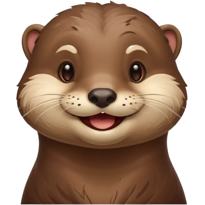 a flirty otter winking emoji