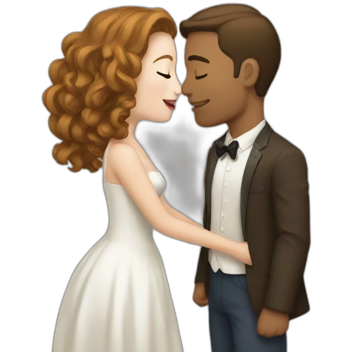 whitekissingcouple emoji
