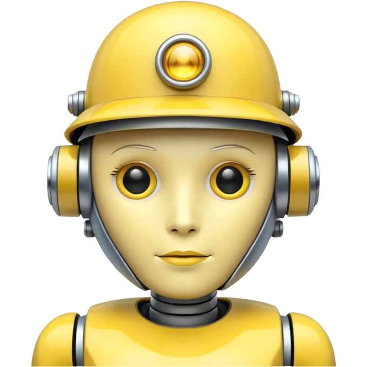 robot with yellow hat emoji