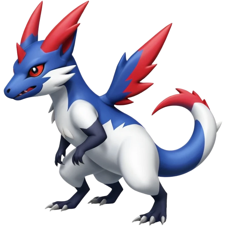 Shiny Vibrant Exotic Colorful Cool Zangoose-Salandit-Absol-fusion emoji