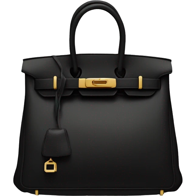Black Birkin bag  emoji