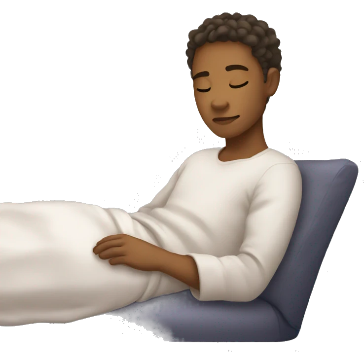 Medium skin toned teenager sleeping emoji