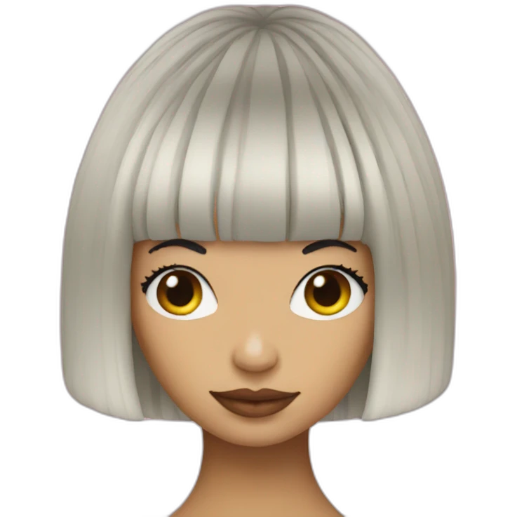 Sia with two-tone wig   emoji