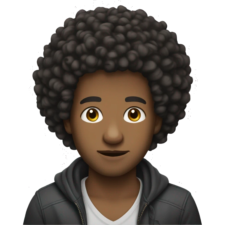 miles morals curly afro hair
 emoji