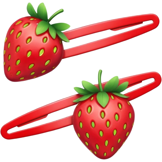 Strawberry hairclips emoji