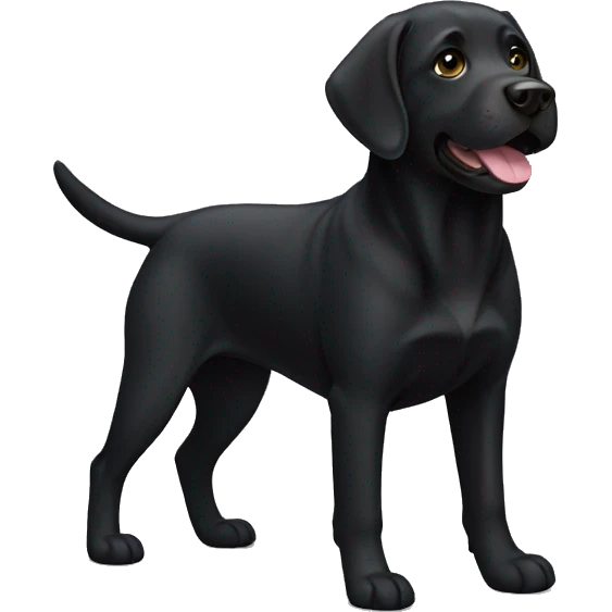 black lab dog emoji