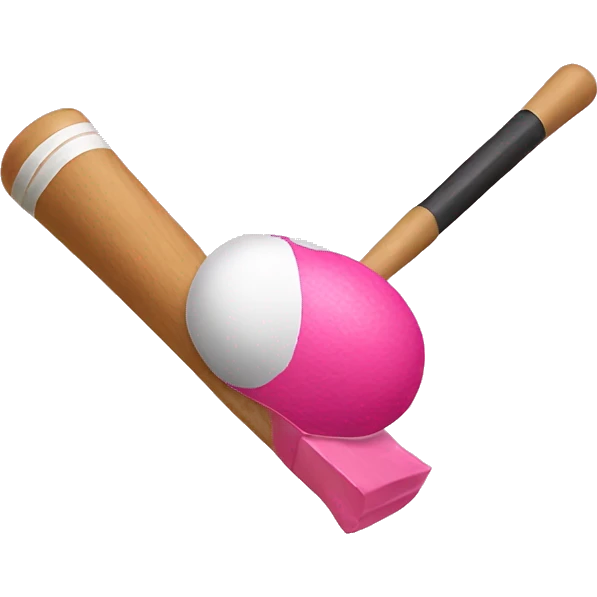 Pink croquet ￼ emoji