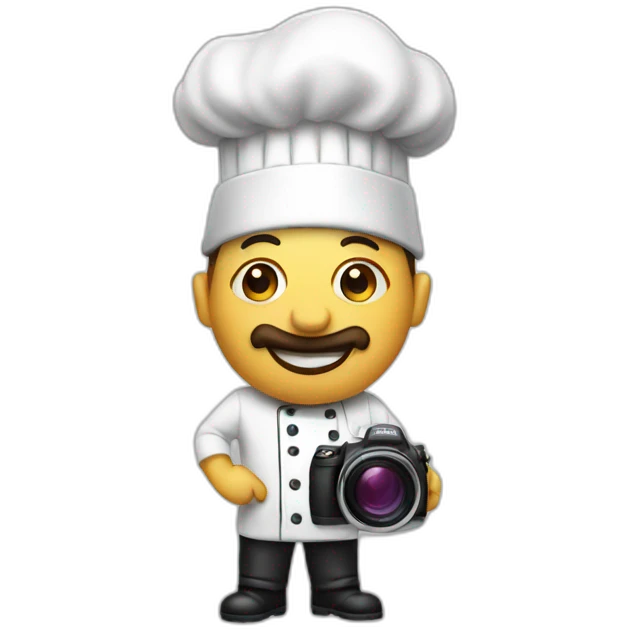 Chef with a camera emoji
