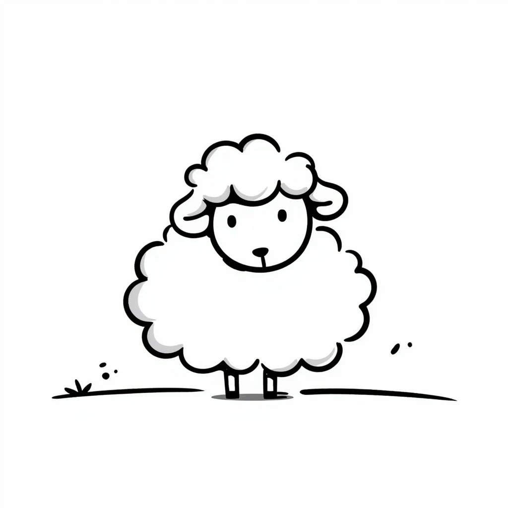fluffy sheep emoji