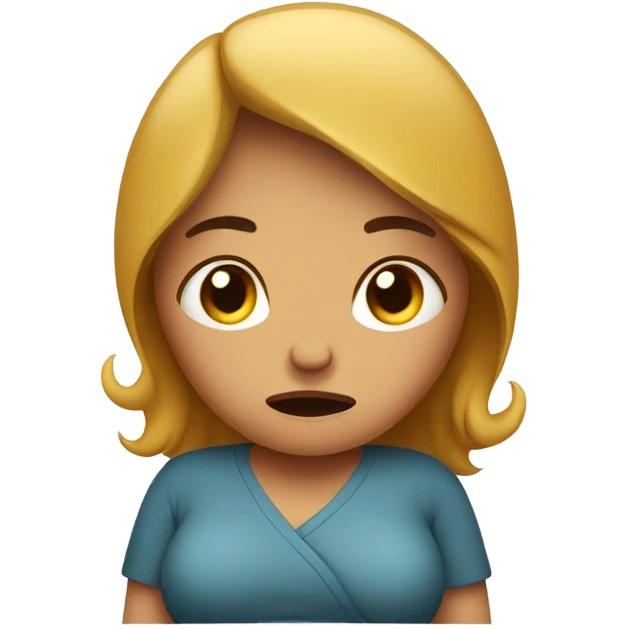 pregnant woman unhappy emoji
