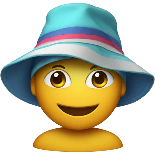 Apple with bucket hat  emoji