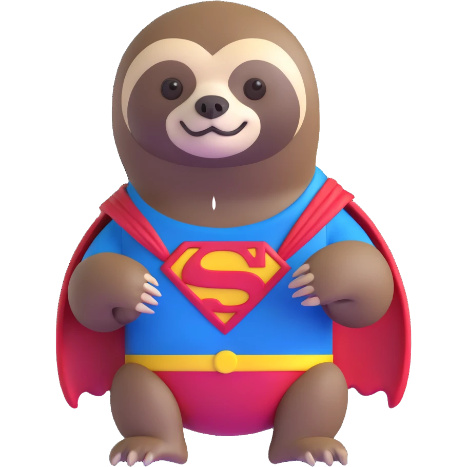 Sloth from The Goonies with Superman shirt emoji