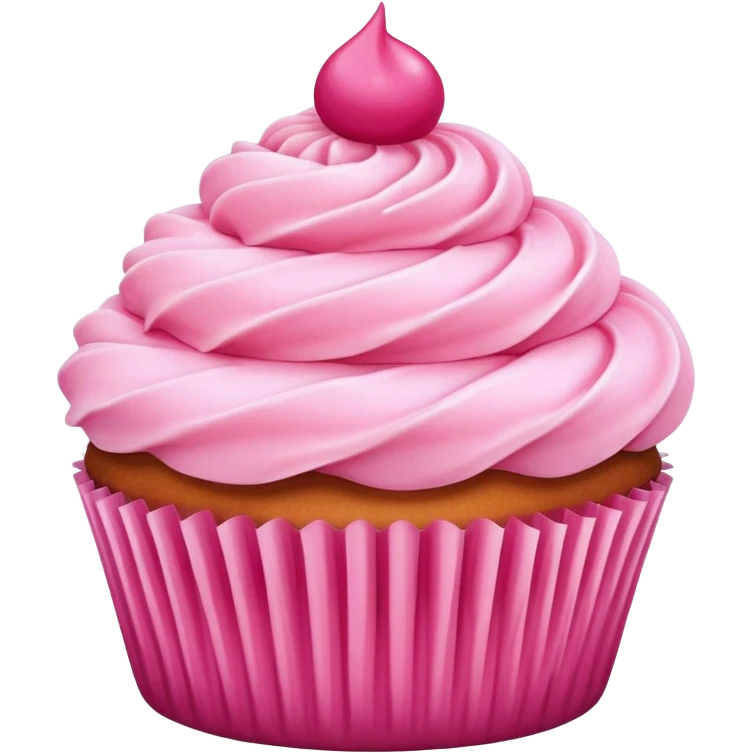 Cupcake with pink icing emoji