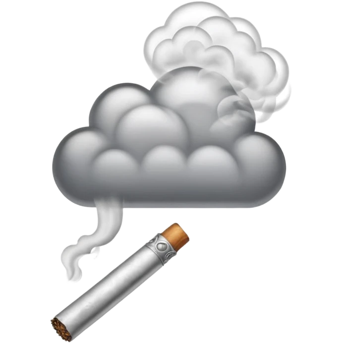 smoke coming out of a blunt emoji