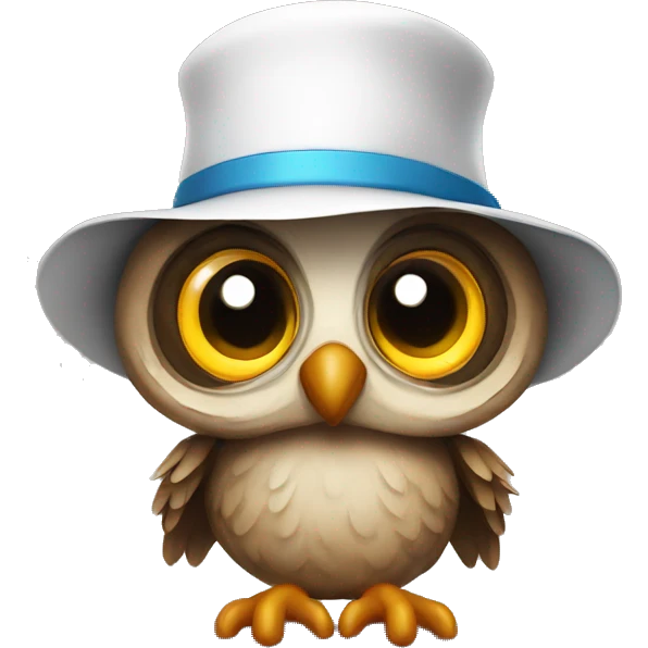 owl who tell a story with doctor hat emoji