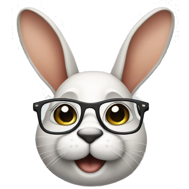 Hase mit brille emoji