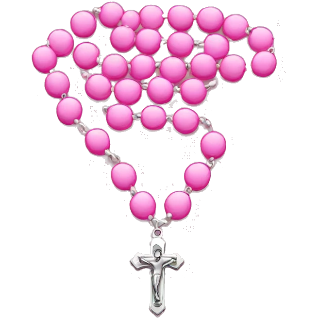 Pink rosary  emoji