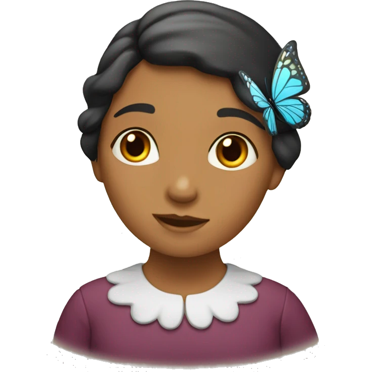 Señora con alas de mariposa emoji