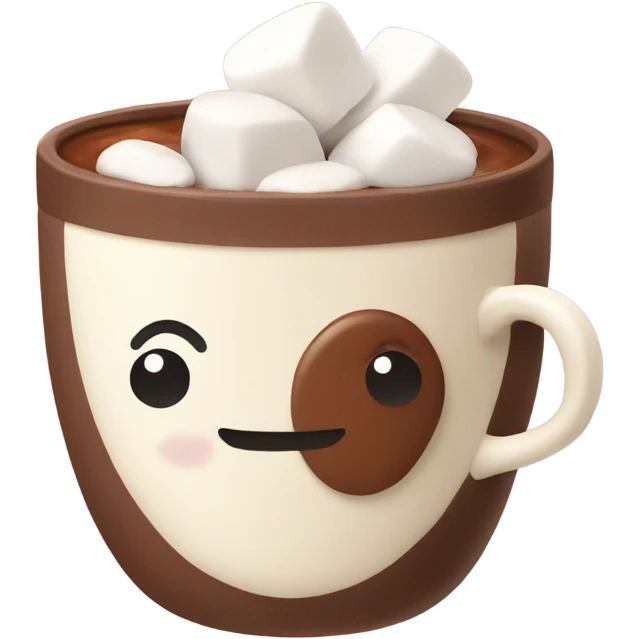 cocoa with marshmallow in cozy cup emoji