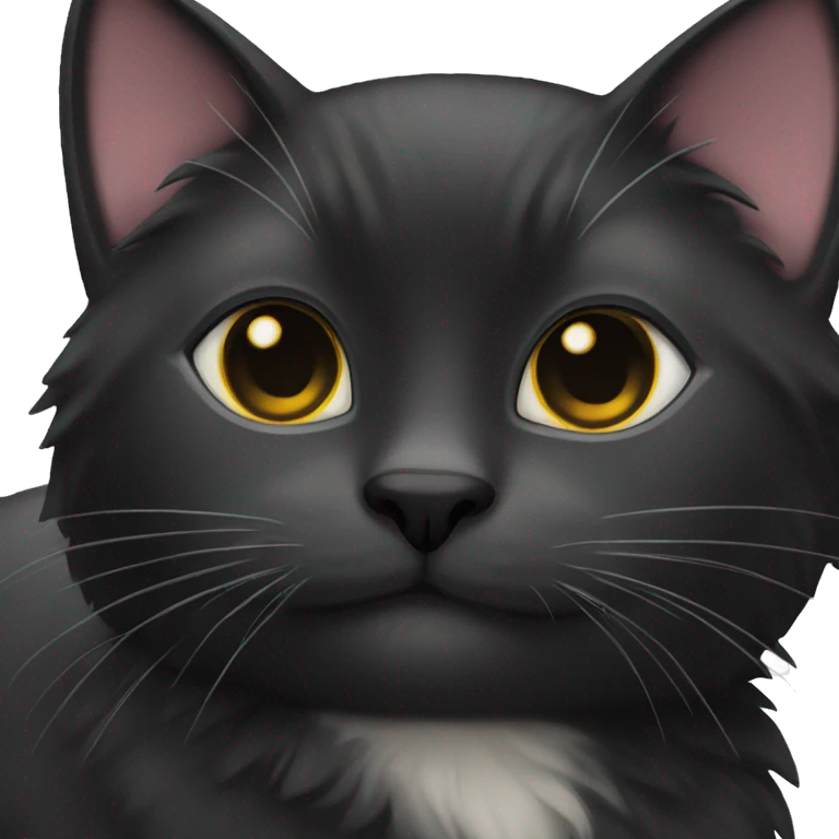 A cute black cat emoji