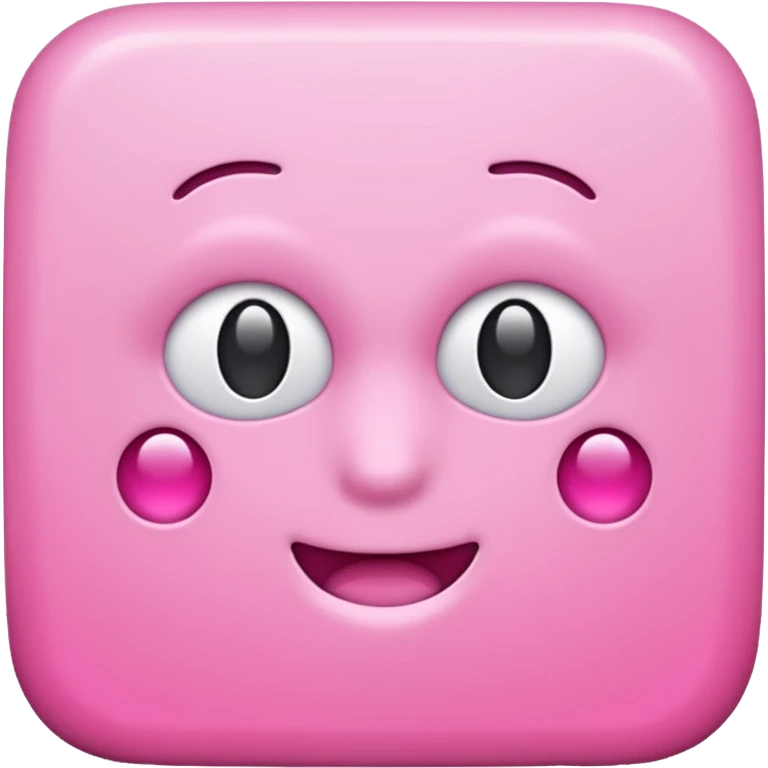 Pink Square with no face emoji