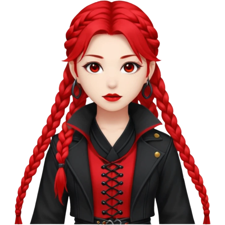 kpop demon hunters rumi purlel hair long braid emoji
