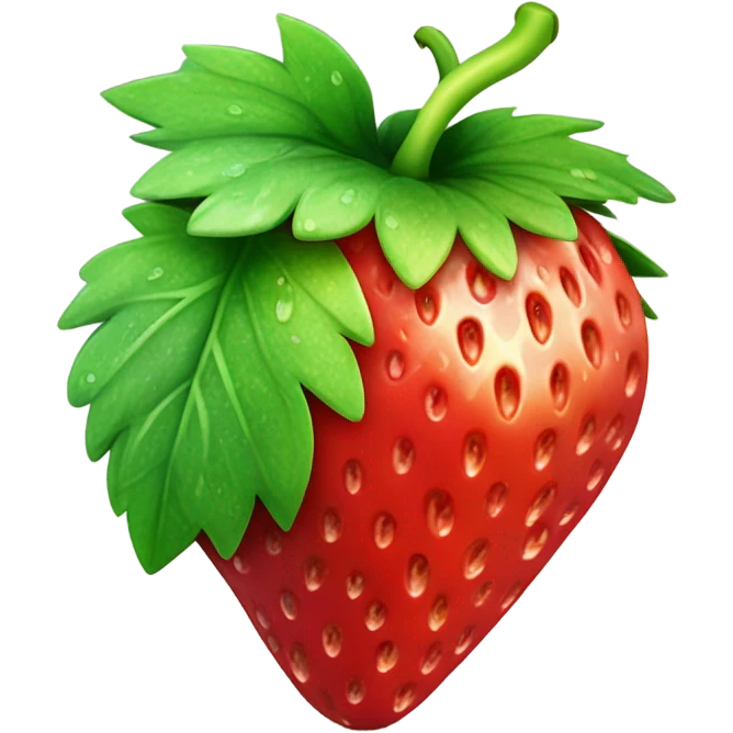 Strawberries are happy emoji