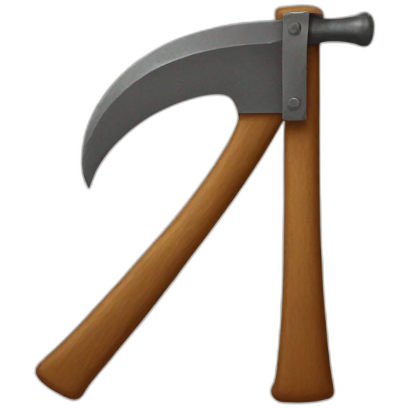 Soviet sickle and hammer emoji