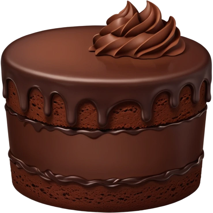 Bolo de chocolate emoji