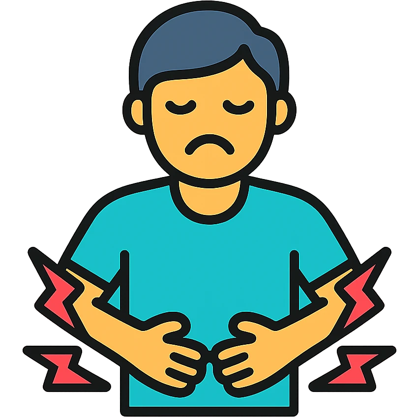 a person with stomach ache emoji