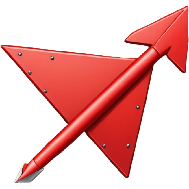 simple long red arrow (graffiti style) emoji