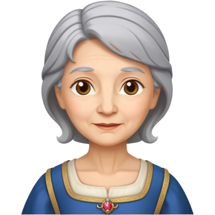 The kind and amiable grandmother in medieval fairy tales emoji