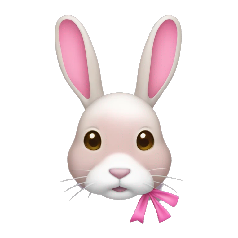 Conejo con lazo rosa emoji