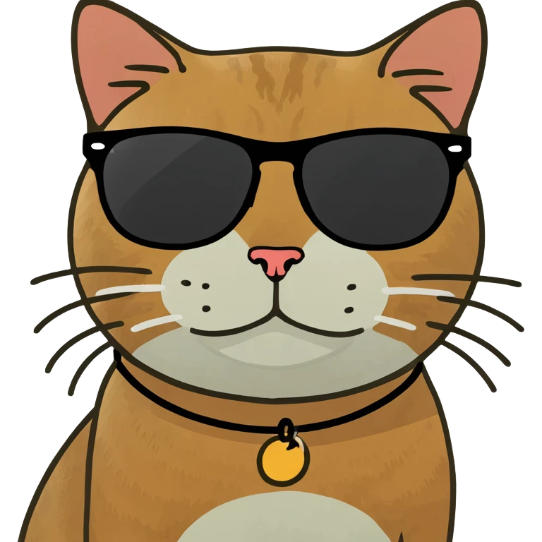 Cat with sunglasses emoji