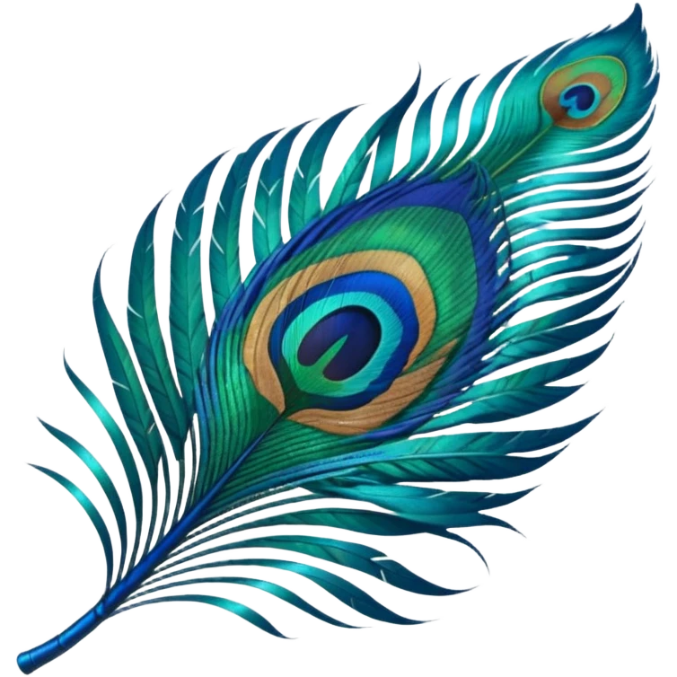 Peacock feather emoji